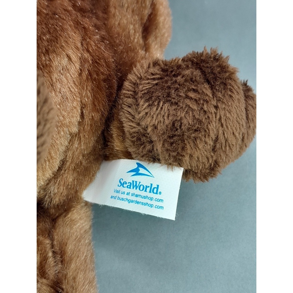 SeaWorld Otter Plush 10 in Stuffed Animal Toy Brown Holding Red Starfish Cute - Picture 6 of 7